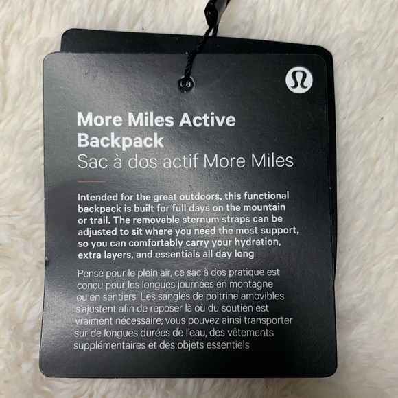 Lululemon More Miles Active Backpack NWT Black - Picture 13 of 16
